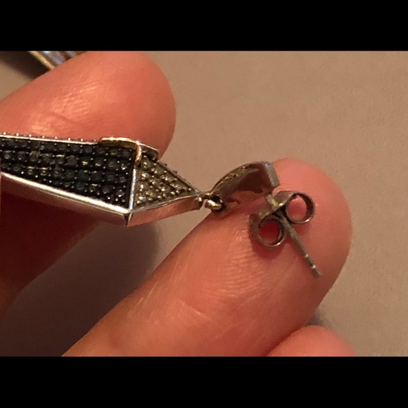 Unique 14k and 925 silver earrings